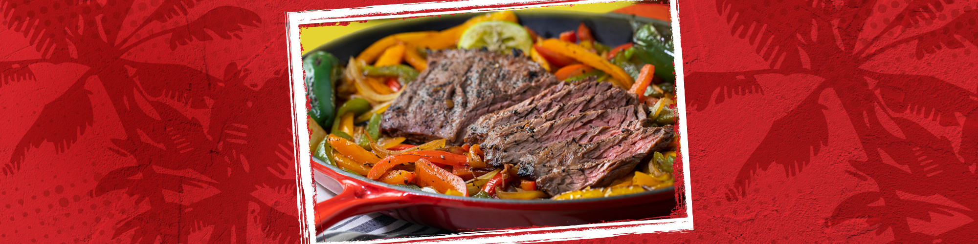 Salsa Marinated Skirt Steak Fajitas