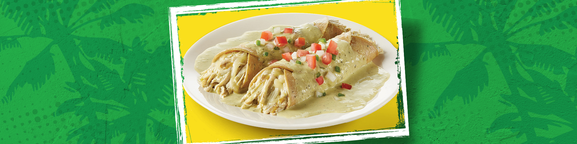 Creamy Green Chile Chicken Enchiladas