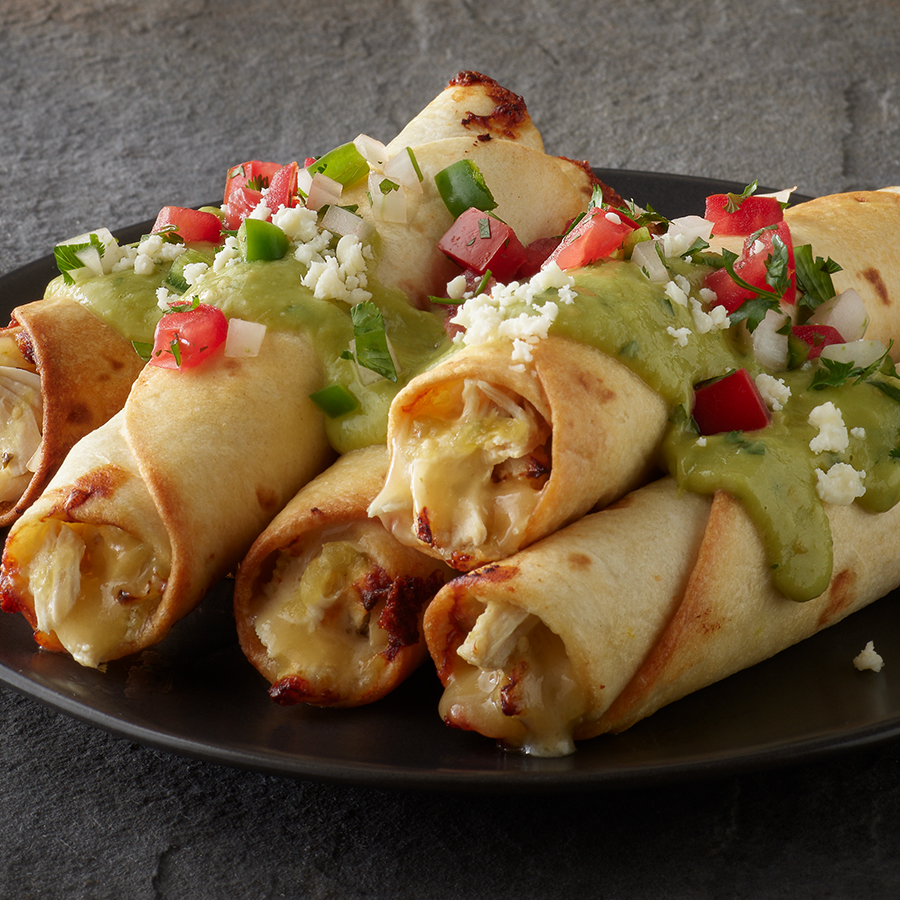 chicken taquitos with salsa verde