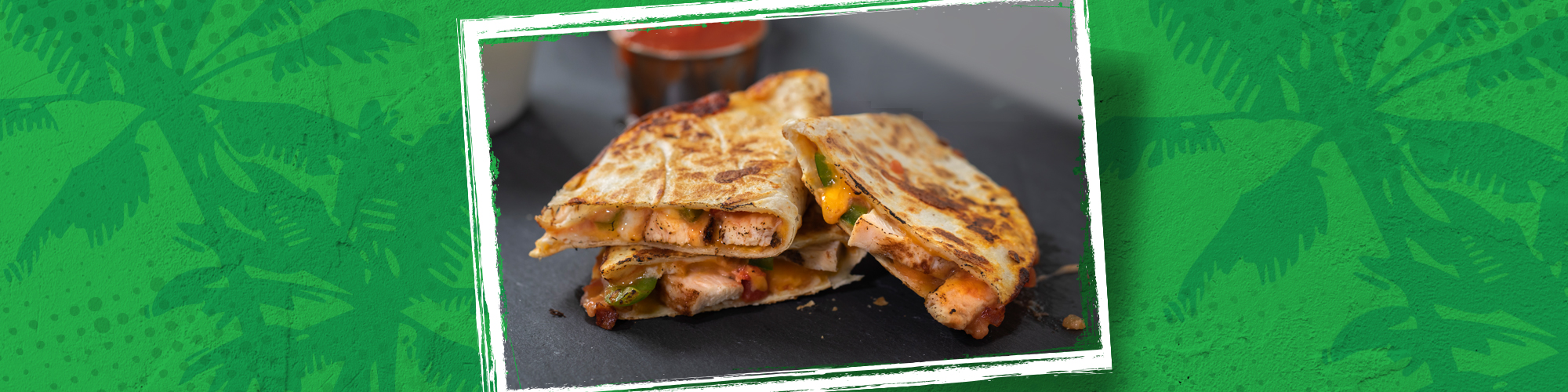 chicken and pepper quesadillas