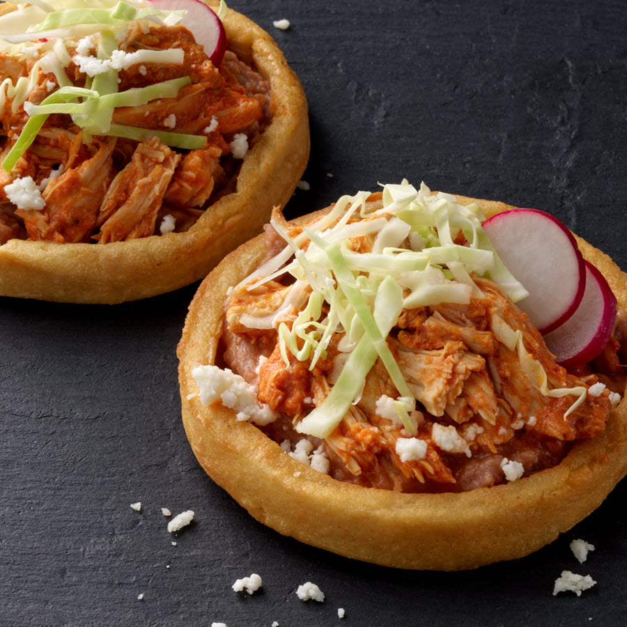 chicken tinga sopes