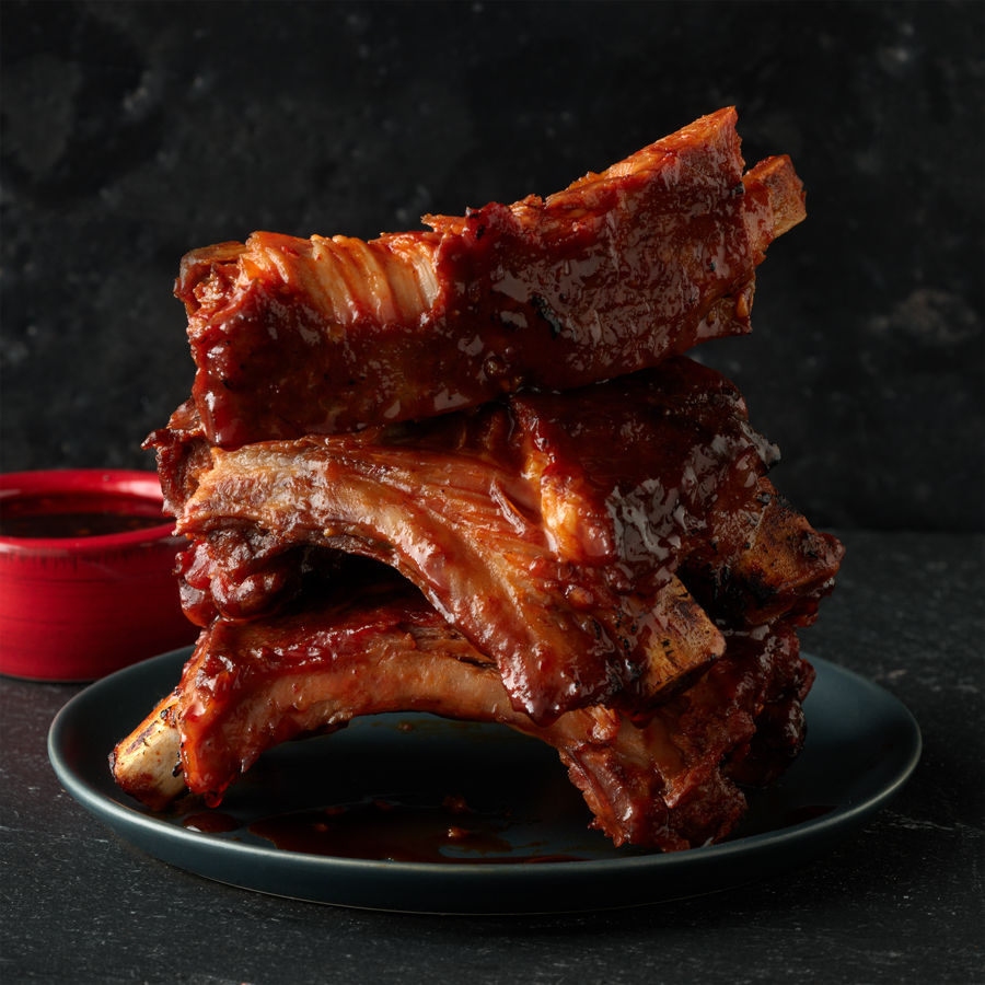 ribs with honey garlic glaze